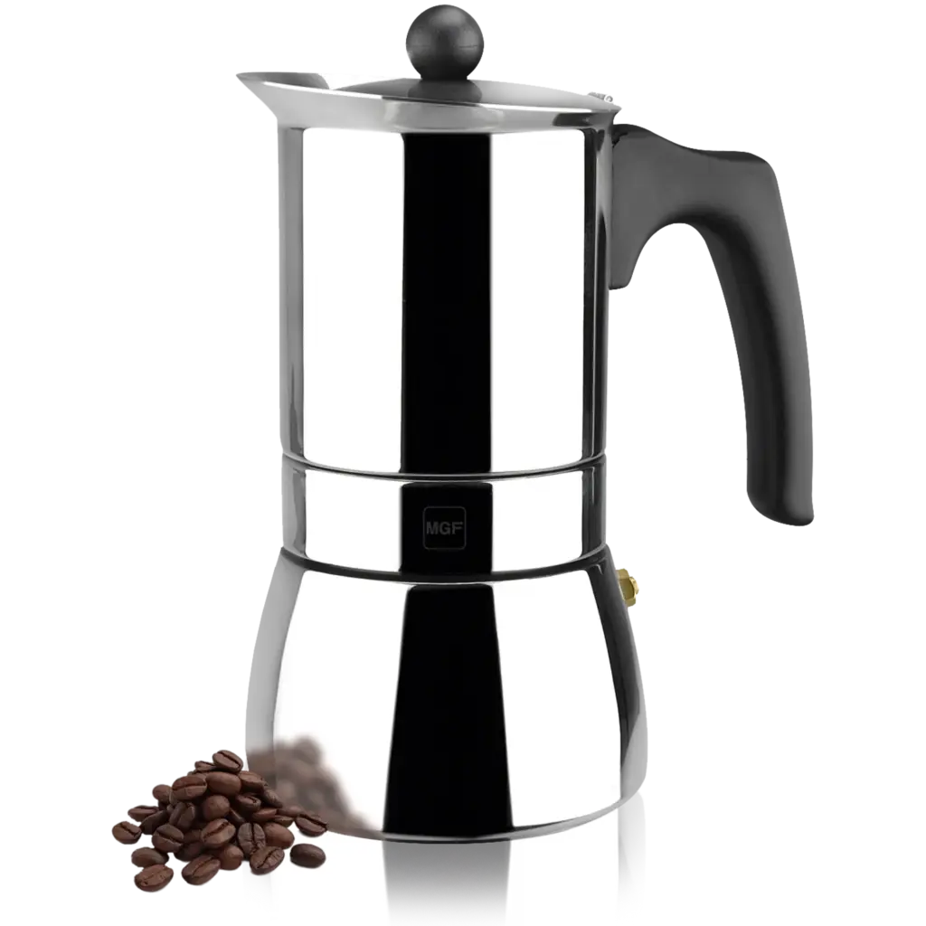 DOUX CAFETERA ITALIANA DE ACERO INOXIDABLE PORTADA