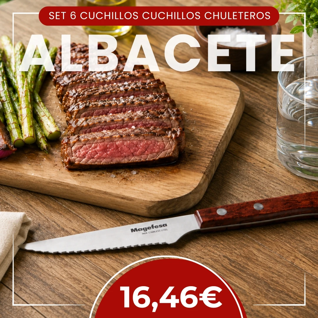 ANUNCIO MAGEFESA SET DE 6 CUCHILLOS DE CARNE ALBACETE
